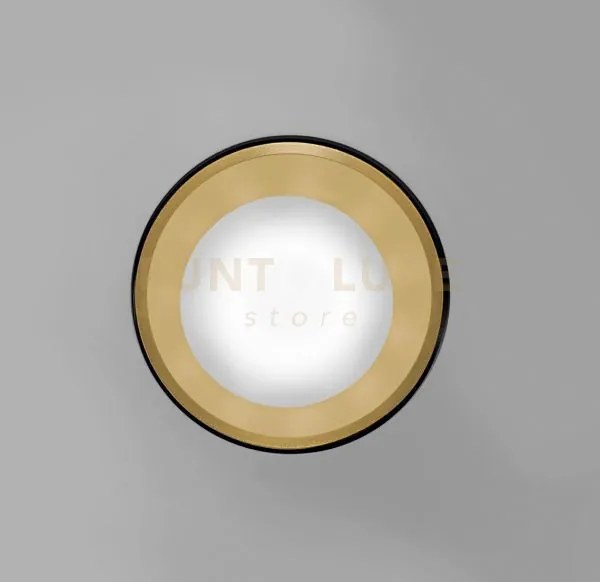 Thessaly faretto incasso 1 luce bordo raso oro spazzolato attacco g...