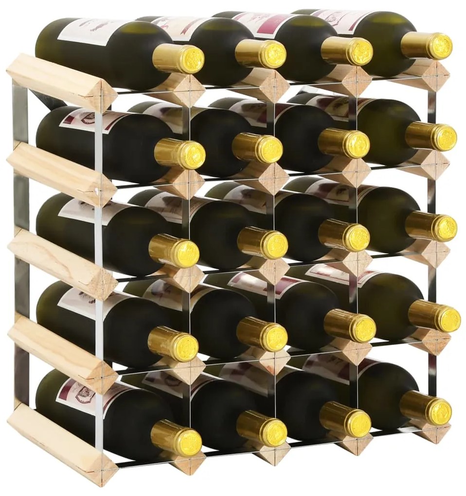 Portavini da 20 bottiglie in legno massello di pino