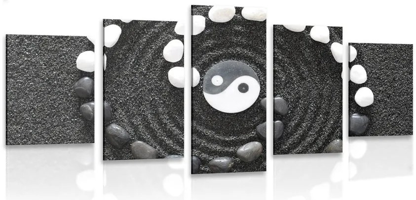 Quadri 5 pezzi – Armonico Yin e Yang