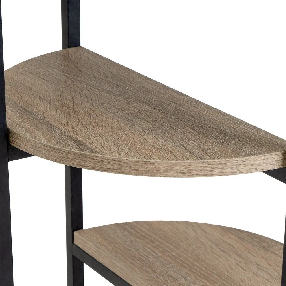 Scaffale nero effetto rovere naturale 40x80 cm - Casa Selección