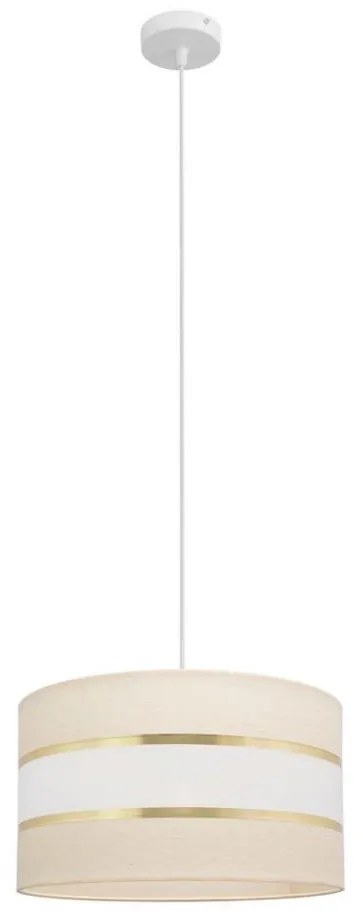 Lampadario a sospensione con filo HELEN 1xE27/15W/230V diametro 35 cm color crema/oro