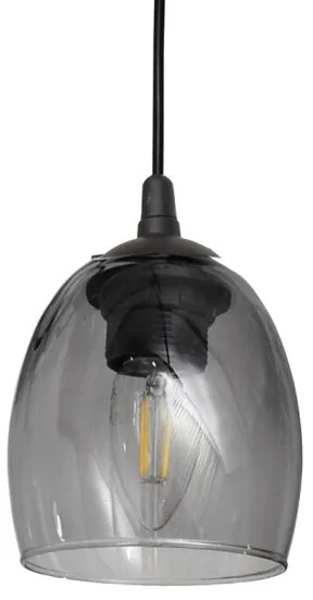 Lampadario a sospensione con filo BRILLANT 3xE27/15W/230V grigio