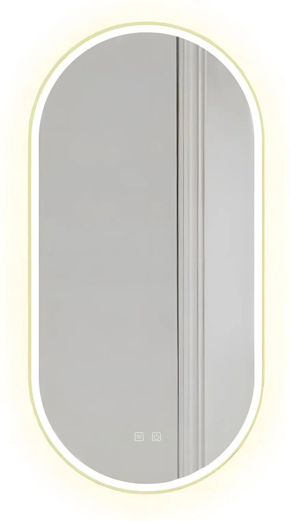 Specchio LED OVL 50x100cm Gold