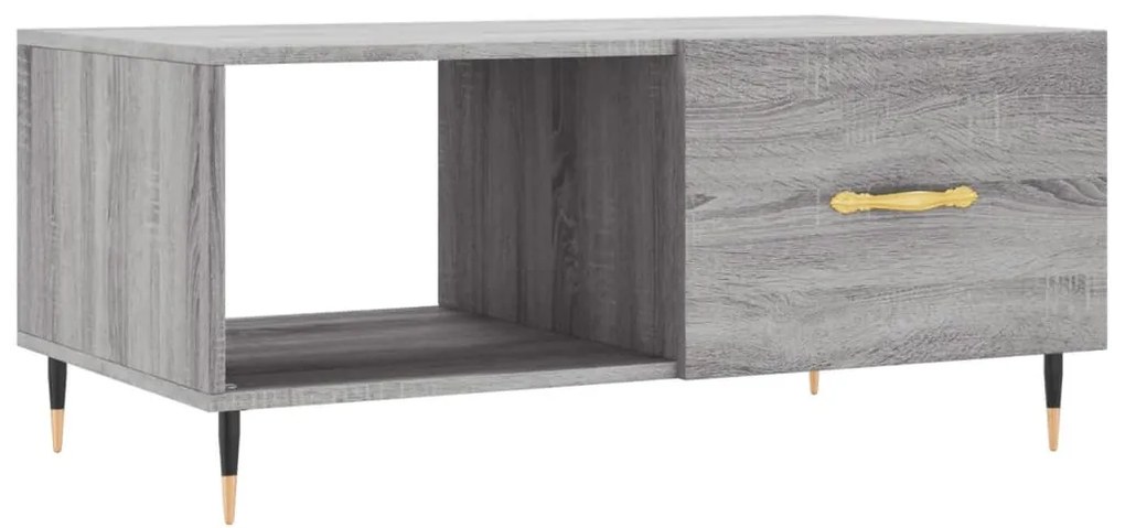 Tavolino da salotto grigio sonoma 90x50x40 cm legno multistrato