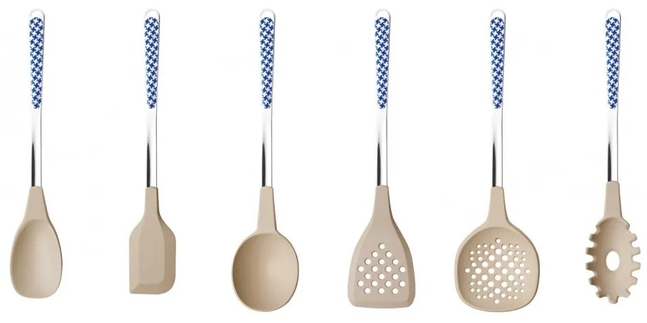 Set 6 Pezzi Utensili da Cucina Pied de Poule - Neva Posateria