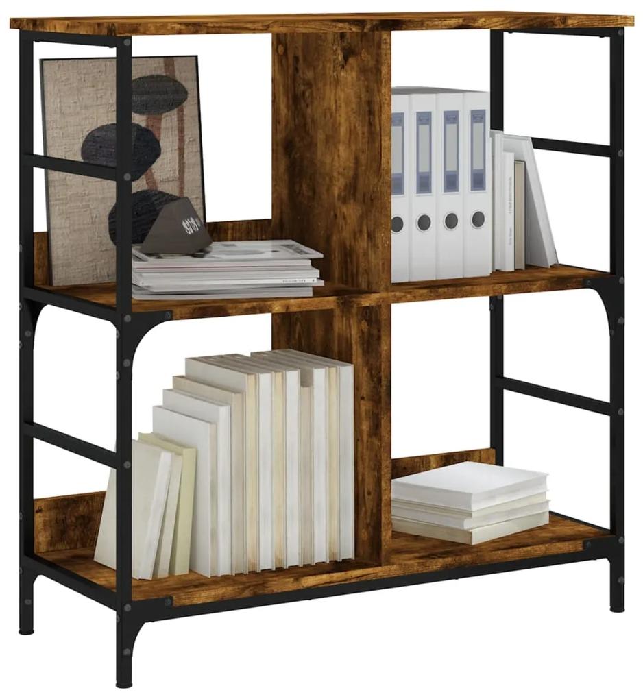 Libreria rovere fumo 78,5x33x82 cm in legno multistrato