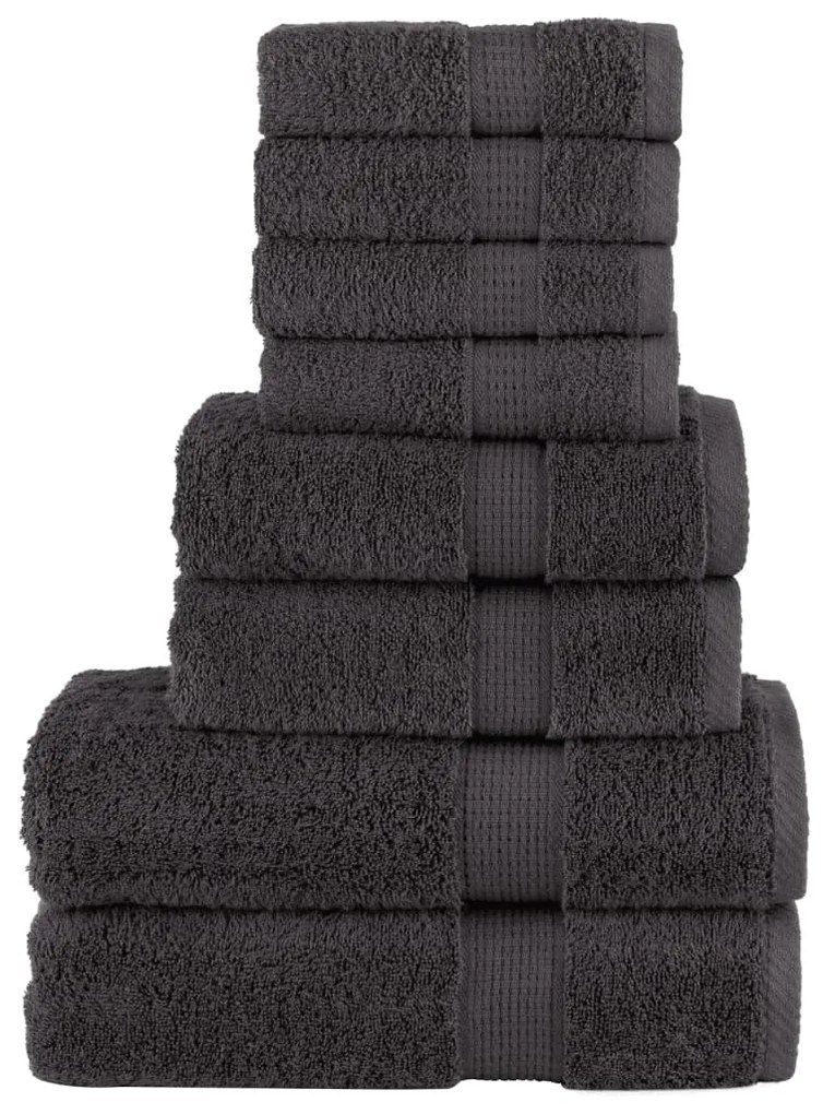 Set Asciugamani Solund 8 Pz Antracite 600 Gsm /