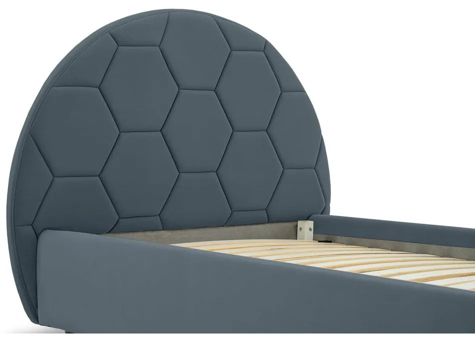 Letto blu per bambini con contenitore 90x200 cm Mercury - Scandic