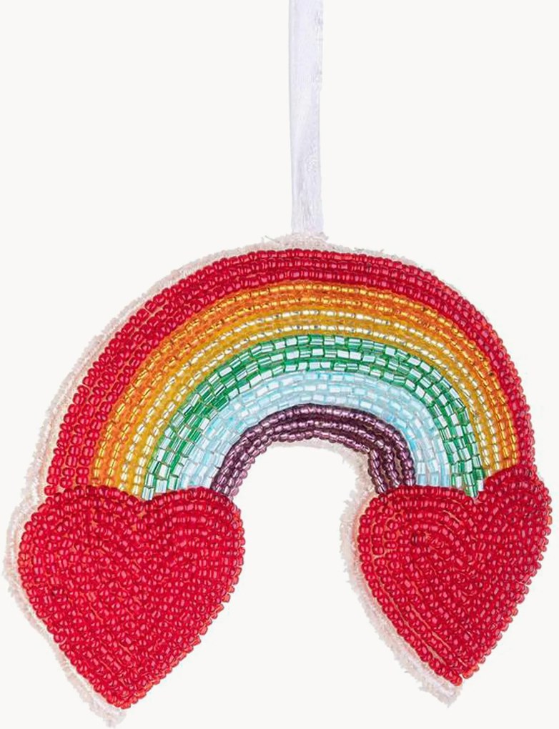 Set di 6 addobbi natalizi in cotone Rainbow