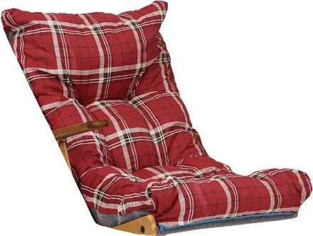 Cuscino imbottito per poltrona relax sdraio - Rosso Luk