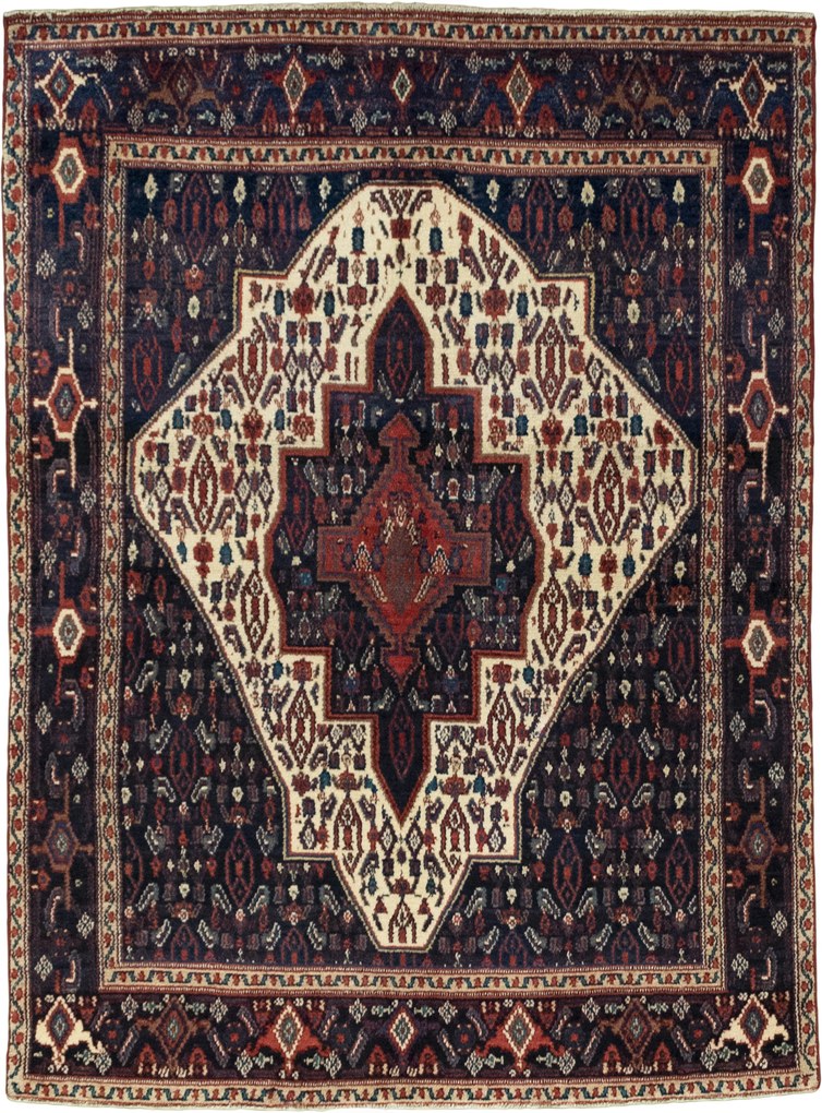 Senneh Tappeto persiano 170x120 Beige (Iran) Annodato A Mano