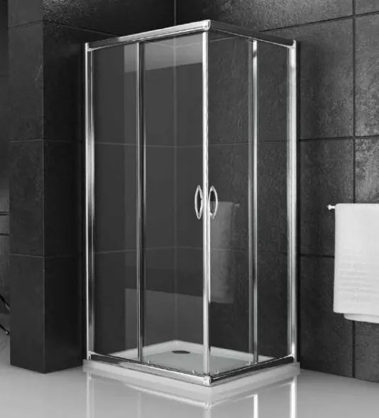 Box doccia ad angolo 70 x 90 cm cristallo 6 mm Ix Box Morini S158D1