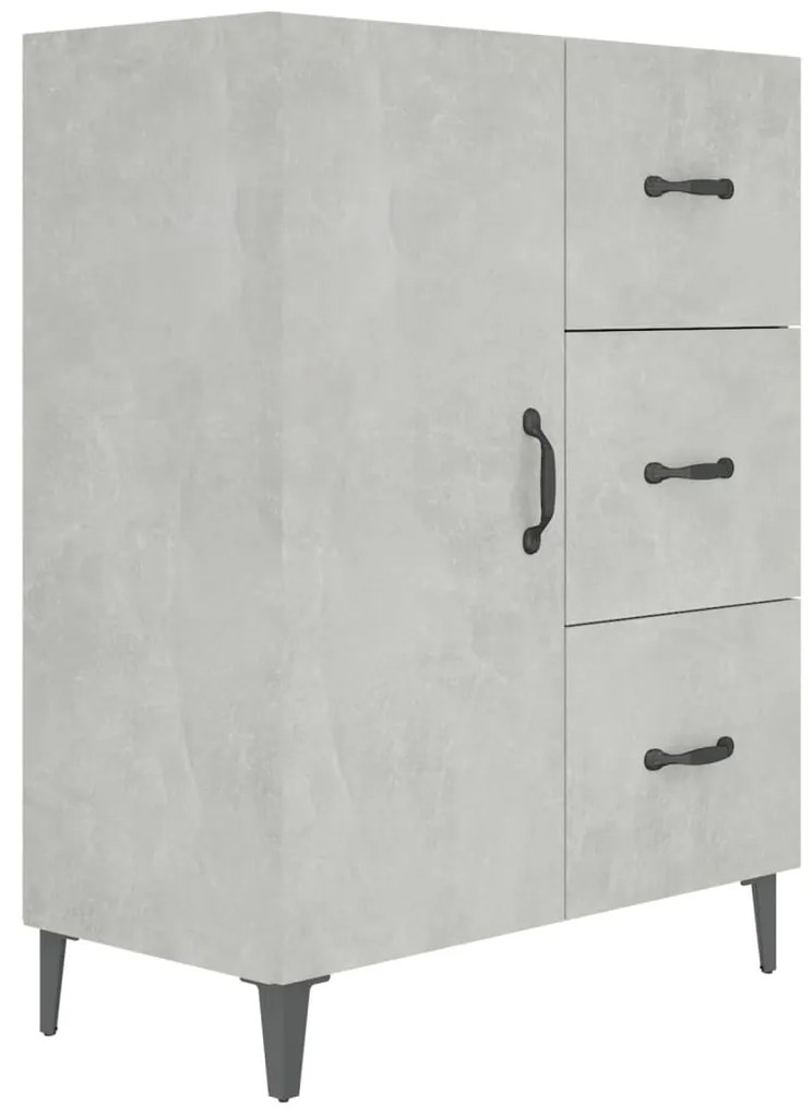 Credenza grigio cemento 69,5x34x90 cm in legno multistrato