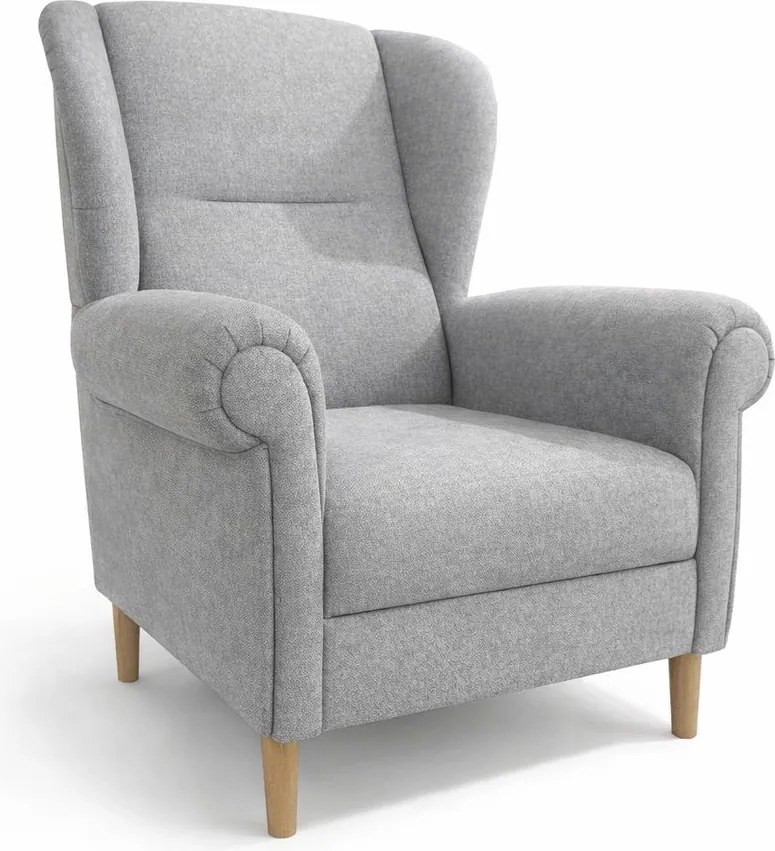 Poltrona con braccioli grigio chiaro Swan – Ropez