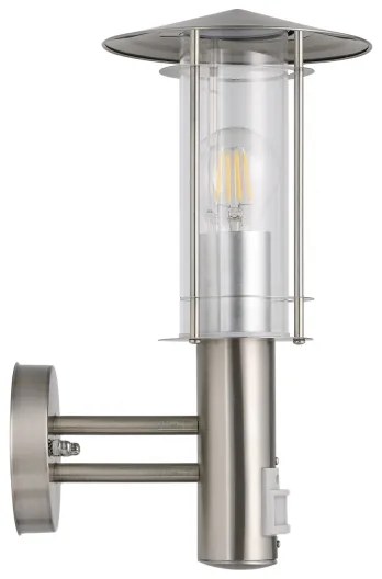 EGLO 30185 - Lampada da muro con sensore esterno LISIO 1xE27/60W/230V IP44