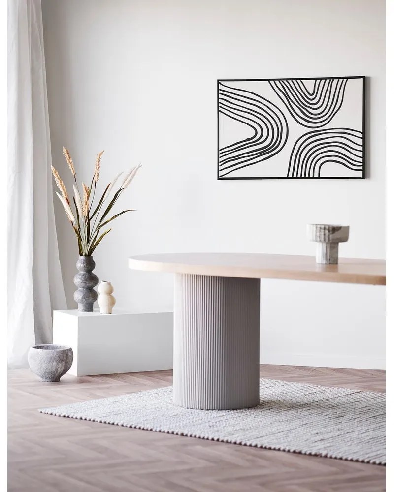 Tavolo da pranzo con piano effetto frassino 100x220 cm Solva – House Nordic