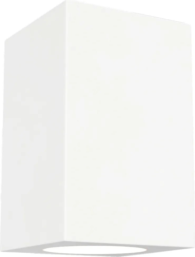 Plafoniera Quadrata 70x70mm h110mm GU10 in Gesso Pitturabile