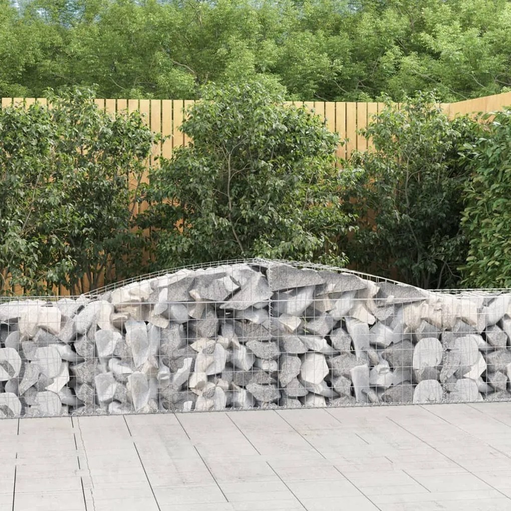 Cesto Gabbione Ad Arco 400x50x60/80 Cm Ferro Zincato /