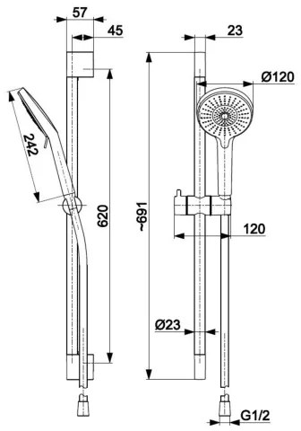 KFA Armatura 841-345-00 - Set da doccia OTAVA cromo lucido