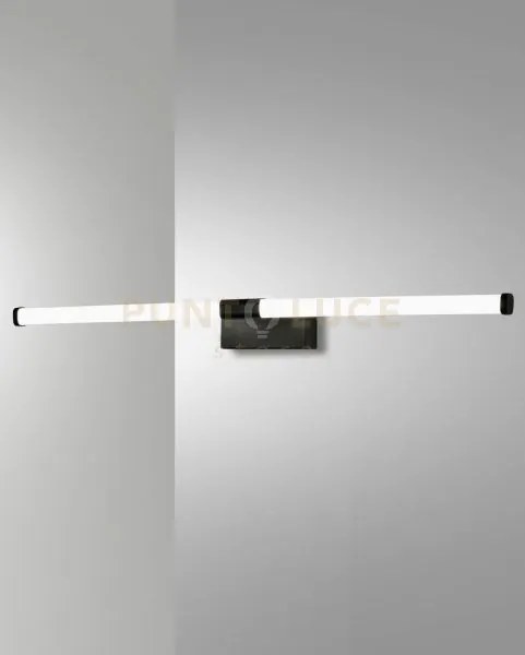 Ago applique nero da specchio a led 3000k - 14w - 840 lm l.61,5cm ip44