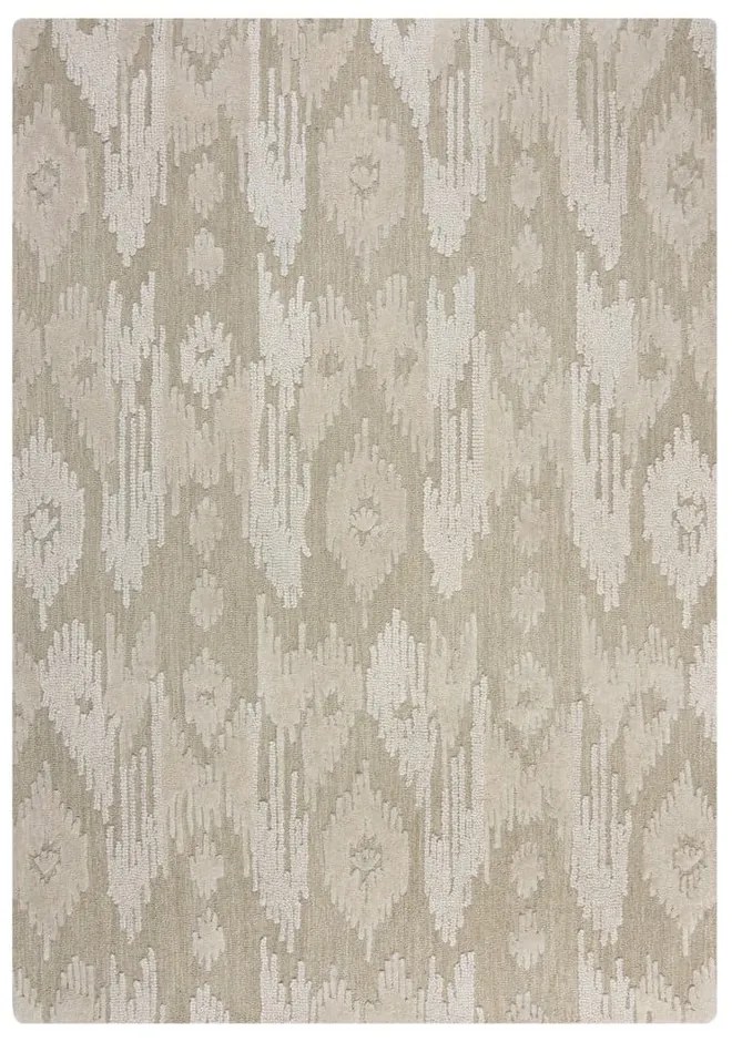 Tappeto beige in lana tessuto a mano 200x290 cm Dion Ikat – Flair Rugs