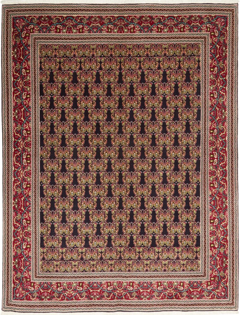 Tabriz Tappeto 160 x 210 Blu (Iran) Annodato A Mano