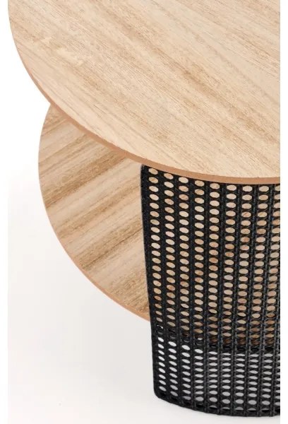 Tavolino TRAFICA 41x41 cm nero/beige