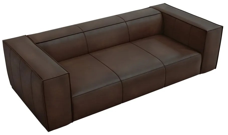 Divano in pelle marrone scuro 227 cm Madame - Windsor &amp; Co Sofas