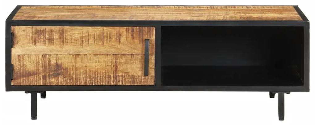 Tavolino da salotto 105x50x35 cm in legno di mango grezzo