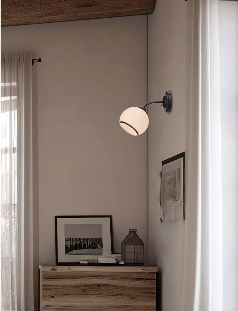 Lampada da parete bianca e nera Marinen – Candellux Lighting