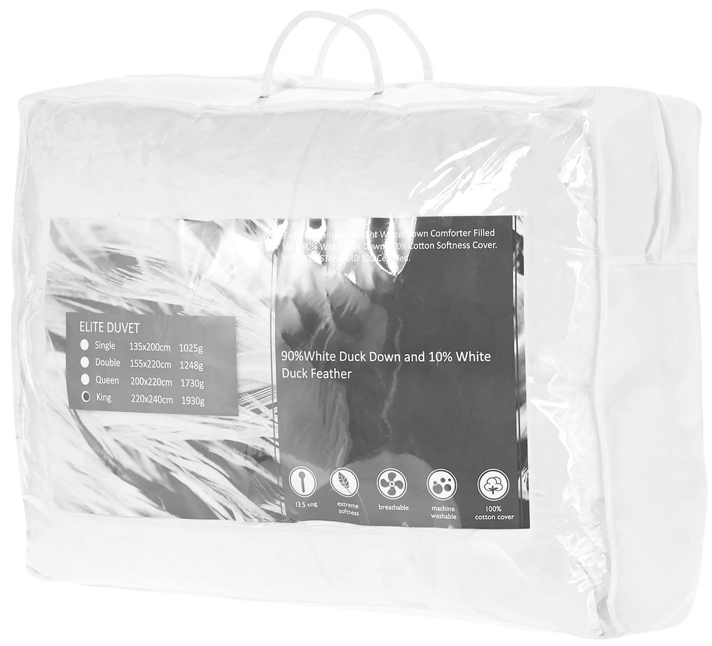Piumino in piuma di anatra extra caldo 240 x 220 cm HARAMOSH Beliani