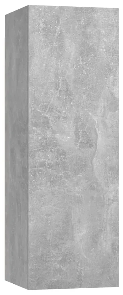 Set porta tv 5 pz grigio cemento in truciolato