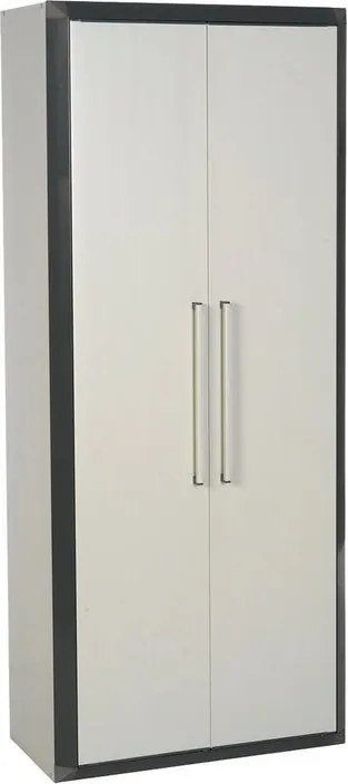 Armadio alto Thetris Eco GAROFALO in resina, antracite L 70.5 x H 168.5 x P 39 cm 2 ante, adatto per interno/esterno riparato