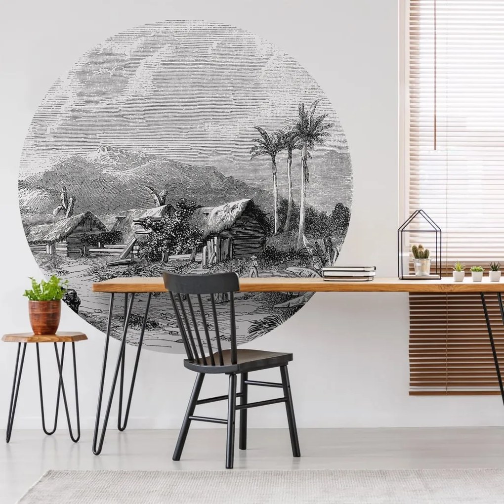 Carta Da Parati Circolare Landscape Of Guadeloupe 190 Cm /