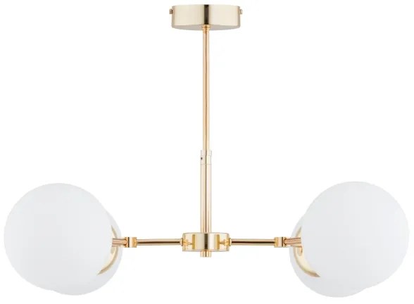 Lampadario on a pole FOTON 4xE14/40W/230V oro/bianco