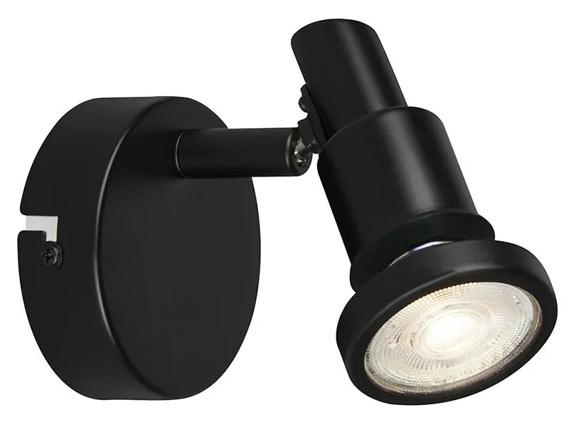 Faretti E Spot Nordico Flamo Metallo Nero 1 Luce Gu10 3000K