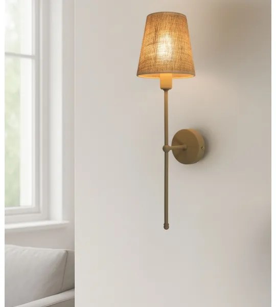 Lampada da parete MADELA 1xE14/40W/230V iuta/beige