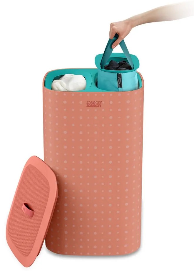 Cesto portabiancheria in tessuto rosa 60 l Tota Pop - Joseph Joseph