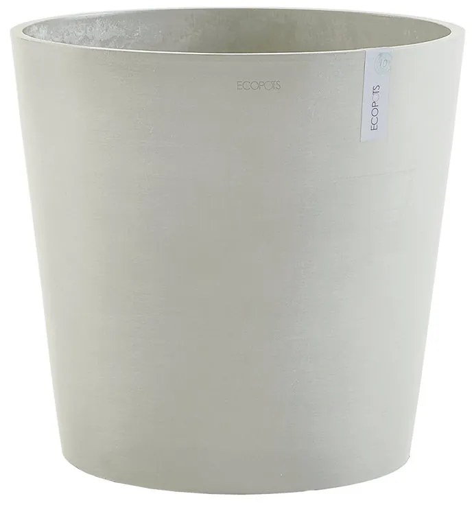 Vaso per piante e fiori AMSTERDAM ECOPOT'S in resina grigio chiaro H 44.5 cm Ø 50 cm