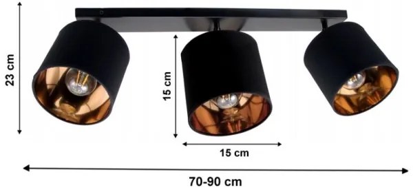 Faretto SOFIA 3xE27/60W/230V nero