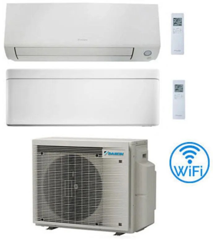 Daikin - Climatizzatore garanzia italia Perfera All Seasons + Stylish Wifi Dual Split Inverter 7000 + 12000 con u.e. 2MXM50A9 Classe a+++/a++ novita'