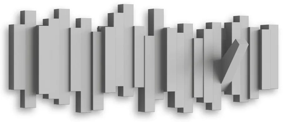 Appendiabiti da parete in plastica grigia Sticks - Umbra