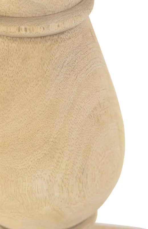 Lampada da tavolo rustica senza paralume legno naturale - Catnip