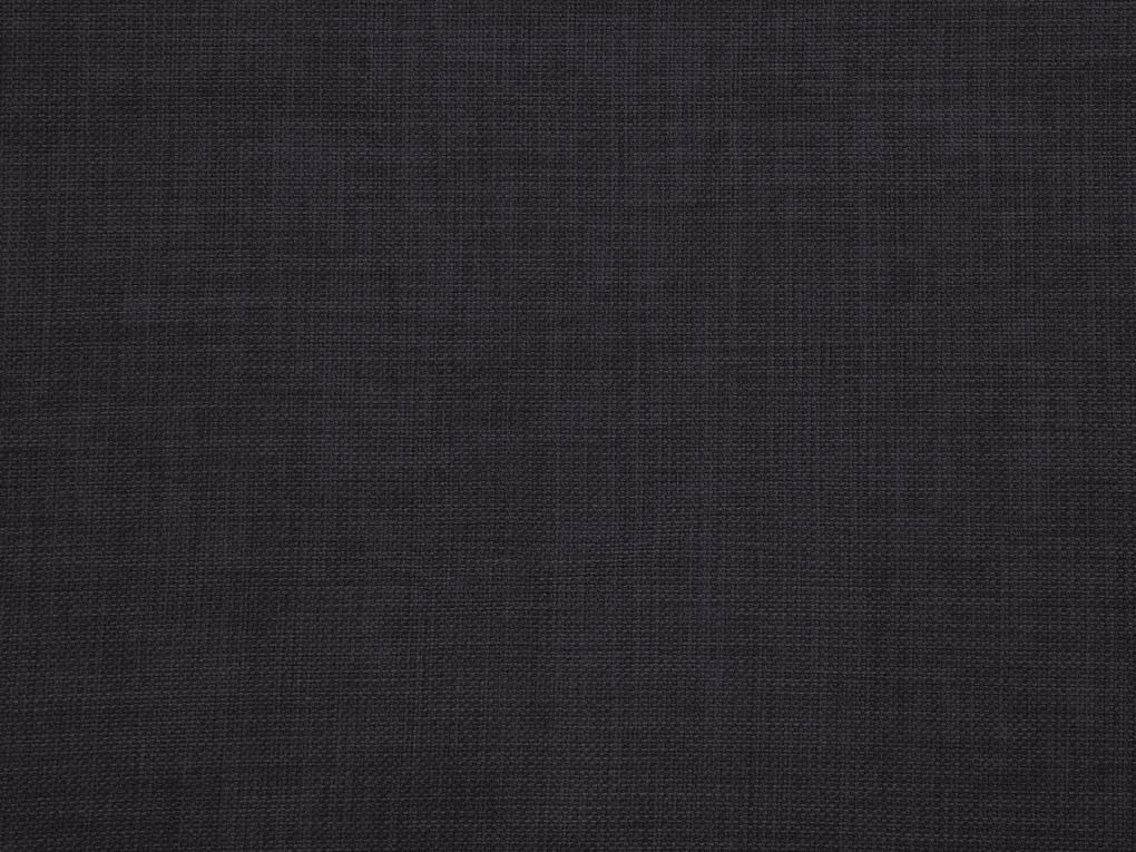 Letto sfoderabile in tessuto nero 180 x 200 cm FITOU Beliani