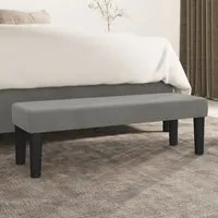 Panca Grigio Chiaro 100x30x30 cm in Velluto cod mxl 75543