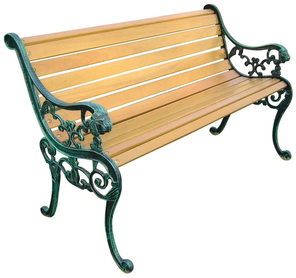 panca in ghisa e legno