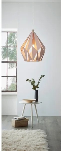 EGLO 49024 - Lampadario a sospensione con filo CARLTON-P 1xE27/60W/230V