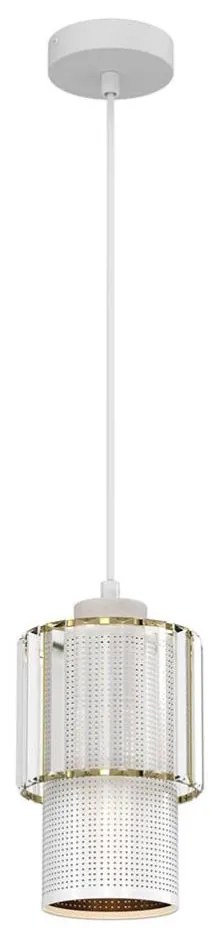 Lampadario a sospensione con filo BLANCO 1xE27/60W/230V bianco