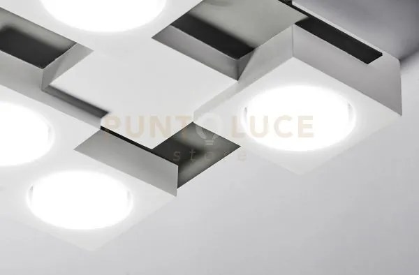 Milet lampada da soffitto 4 luci  attacco gx53 grigio ral 7039 in g...