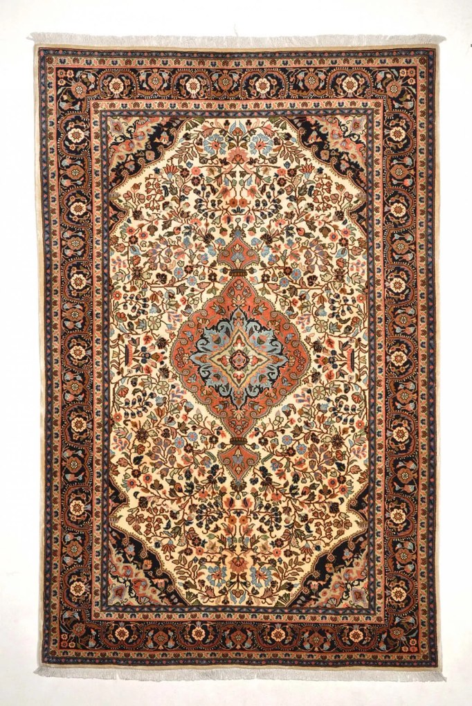 Sarouk Tappeto 140 x 220 Beige (Iran) Annodato A Mano